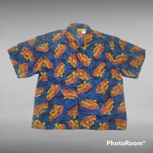 Hawaiian Tropic Short Sleeve Button Up Shirt Men's XXL 2XL Vacation Floral